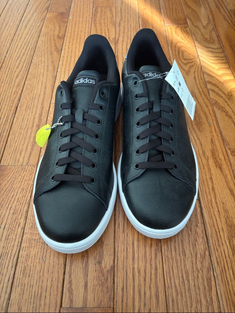 adidas Black Low-Top Sneakers with White Sole